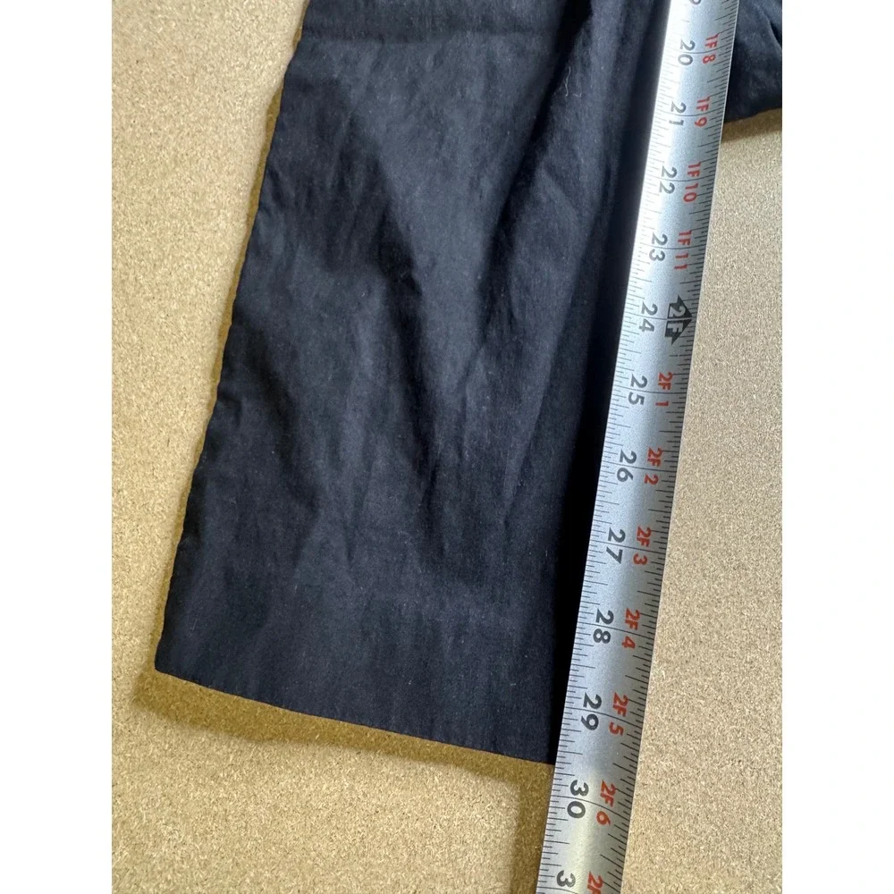 Maeve Anthropologie Black Linen Blend Straight Leg Trousers Pants Womens Size 6‎